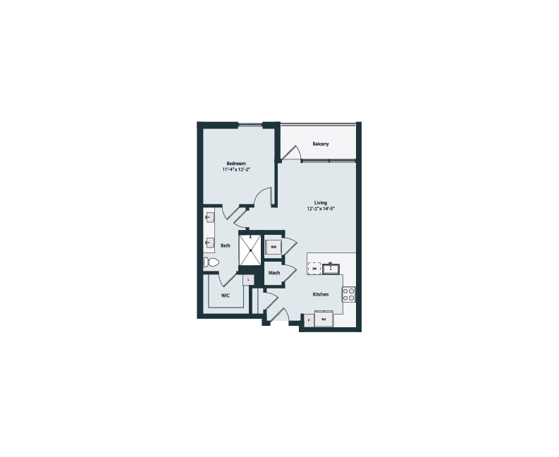 Floor plan layout diagram for A1-1